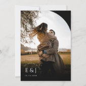 Moderne minimalistische eenvoudige rustieke Bold A Kaart (Achterkant)