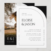 Moderne minimalistische eenvoudige rustieke Bold A Kaart (Voorkant / Achterkant)