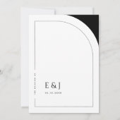 Moderne minimalistische eenvoudige rustieke Bold A Kaart (Achterkant)