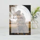 Moderne minimalistische eenvoudige rustieke foto b kaart (Staand voorkant)