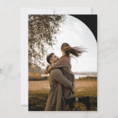 Moderne minimalistische eenvoudige rustieke foto b kaart (Achterkant)