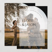 Moderne minimalistische eenvoudige rustieke foto b kaart (Voorkant / Achterkant)