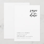 Moderne minimalistische eenvoudige save the date u (Voorkant / Achterkant)