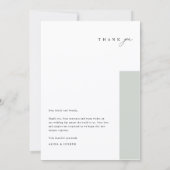 Moderne Minimalistische Eenvoudige Script Huwelijk Bedankkaart (Achterkant)