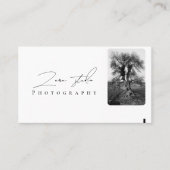 Moderne minimalistische eenvoudige sjabloon fotogr visitekaartje (Voorkant)