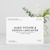 Moderne minimalistische eenvoudige slanke charmant kaart (Staand voorkant)