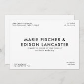 Moderne minimalistische eenvoudige slanke charmant kaart (Voorkant / Achterkant)