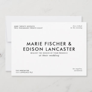 Moderne minimalistische eenvoudige slanke charmant kaart