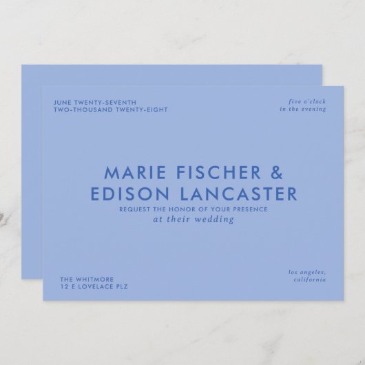 Moderne minimalistische eenvoudige slanke charmant kaart (Voorkant / Achterkant)