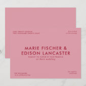 Moderne minimalistische eenvoudige slanke charmant kaart (Voorkant / Achterkant)