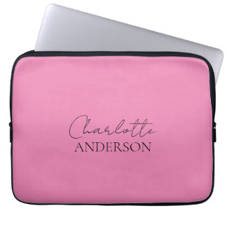 Moderne minimalistische eenvoudige stijlvolle naam laptop sleeve