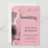 Moderne, minimalistische, eenvoudige stoffige Roos Kaart (Voorkant)