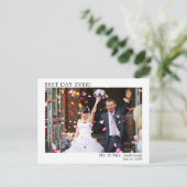 Moderne Minimalistische Eenvoudige Trouwdag Allerb Briefkaart (Staand voorkant)
