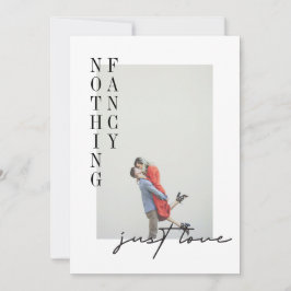 Moderne Minimalistische Eenvoudige Trouwfoto Elope Kaart