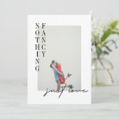 Moderne Minimalistische Eenvoudige Trouwfoto's van Kaart (Staand voorkant)