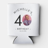 Moderne minimalistische eenvoudige verjaardagsfees blikjeskoeler (Voorkant)