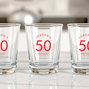 Moderne Minimalistische Eenvoudige Verjaardagsfees Shot Glas