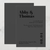 Moderne minimalistische eenvoudige vet alle zwarte kaart (Voorkant / Achterkant)