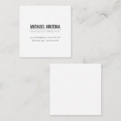 Moderne minimalistische eenvoudige vlakte informatiekaartje (Voorkant / Achterkant)