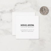 Moderne minimalistische eenvoudige vlakte notitiekaartje (Voorkant / Achterkant in situ)