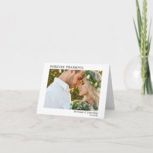 Moderne minimalistische eenvoudige voor altijd dan bedankkaart