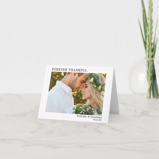 Moderne minimalistische eenvoudige voor altijd dan bedankkaart (Voorkant)