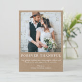 Moderne minimalistische eenvoudige voor altijd dan bedankkaart (Staand voorkant)