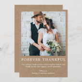 Moderne minimalistische eenvoudige voor altijd dan bedankkaart (Voorkant / Achterkant)
