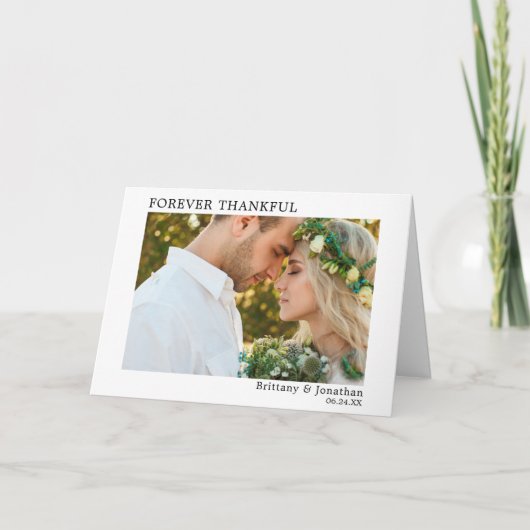 Moderne minimalistische eenvoudige voor altijd dan bedankkaart (Voorkant)