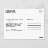 Moderne Minimalistische Eenvoudige Voor Altijd Dan Briefkaart (Achterkant)