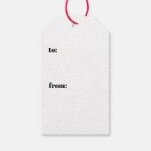 Moderne minimalistische eenvoudige vrolijke typogr cadeaulabel (Achterkant)