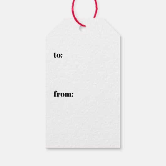 Moderne minimalistische eenvoudige vrolijke typogr cadeaulabel (Achterkant)