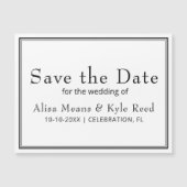 Moderne Minimalistische Eenvoudige Witte Save the  (Voorkant)