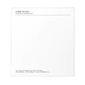 Moderne minimalistische eenvoudige zaken notitieblok (Voorkant)