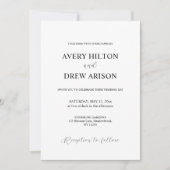 Moderne minimalistische eenvoudige zwart-wit kaart (Voorkant)