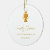Moderne minimalistische eerste communie Keepsake O Keramisch Ornament (Links)