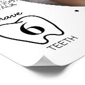 Moderne minimalistische eerste jaar foto mijlpaal poster (Hoek)