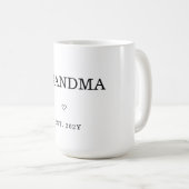 Moderne minimalistische eerste keer oma est. koffiemok (Voorkant rechts)