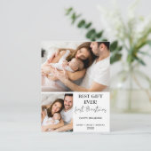 Moderne minimalistische eerste kerst briefkaart (Staand voorkant)