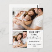 Moderne minimalistische eerste kerst briefkaart (Voorkant / Achterkant)