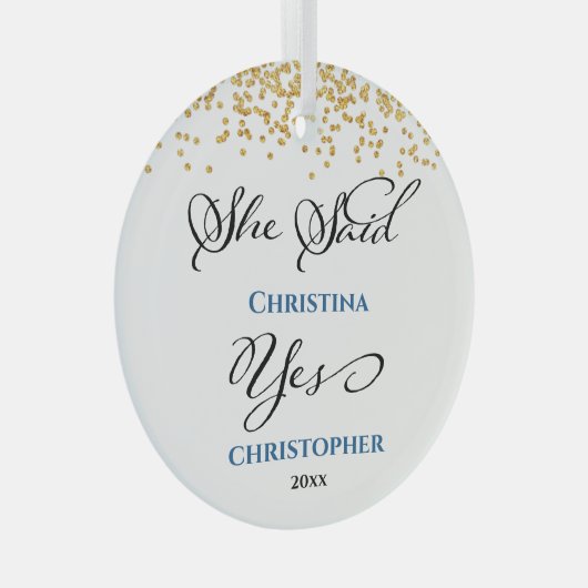 Moderne minimalistische Eerste Kerstmis Glas Ornament (Voorkant Rechts)