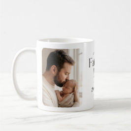 Moderne Minimalistische Eerste Vaderdag Twee Foto Koffiemok