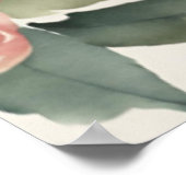 Moderne minimalistische effen bloemen poster (Hoek)