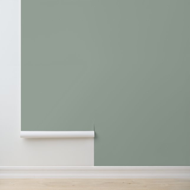 Moderne minimalistische effen effen kleur Sage Gre Behang (Applicatie)