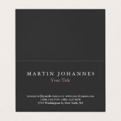 Moderne minimalistische effen elegante grijs visitekaartje (Buitenkant ongevouwen)