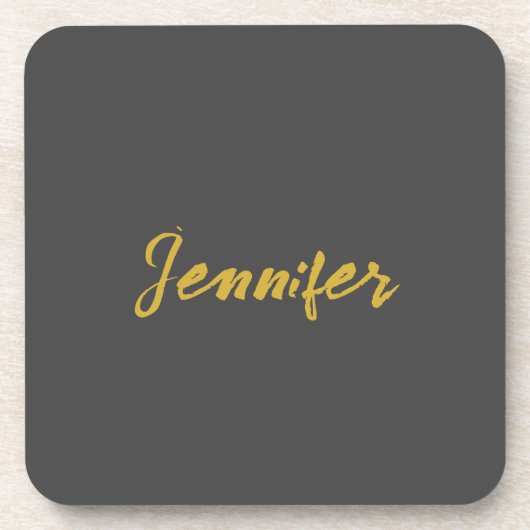 Moderne minimalistische effen kalligrafie naam gri bier onderzetter (Voorkant)