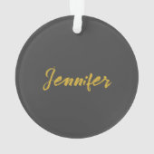 Moderne minimalistische effen kalligrafie naam gri ornament (achterkant)