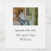 Moderne minimalistische elastische elegante plaatj wijn etiket (Enkel label)