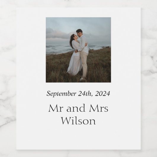 Moderne minimalistische elastische elegante plaatj wijn etiket (Enkel label)