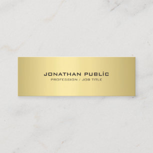 Moderne, minimalistische elegant Gold-look in een Mini Visitekaartje